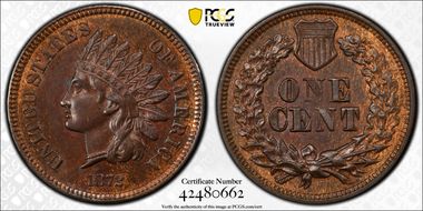 1872 1C Shallow N  FS-901 MS63BN