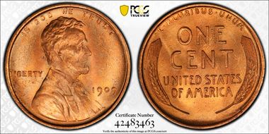 1909 1C Lincoln MS67RD