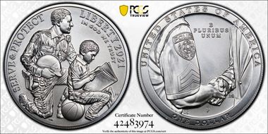 2021-P $1 Nat'l Law Enforcement Mem. MS70