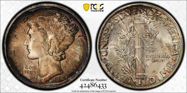 1945-S 10C Micro S MS67+