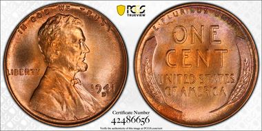 1941-D 1C MS67+ RD