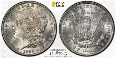1884-O $1 MS64