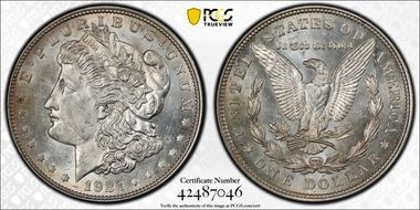 1921 $1 Morgan MS61