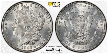 1887 $1 MS64