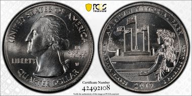 2019-W 25C American Memorial NP MS66