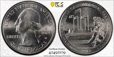 2019-W 25C American Memorial NP MS66