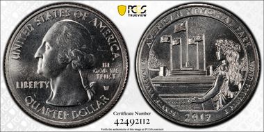 2019-W 25C American Memorial NP MS67