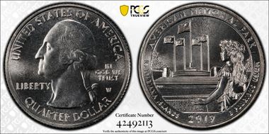 2019-W 25C American Memorial NP MS65