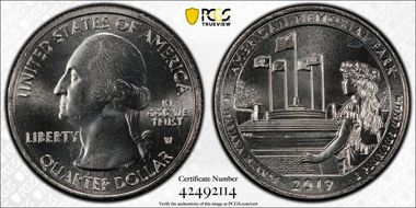 2019-W 25C American Memorial NP MS66+