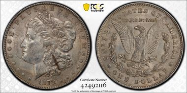 1878 7TF $1 Reverse of 1878 AU55