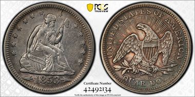 1853 25C Arrows and Rays N1