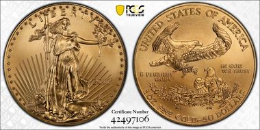 2017 $50 Gold Eagle MS69