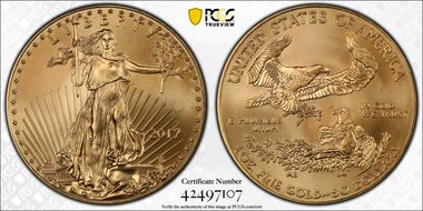 2017 $50 Gold Eagle MS68