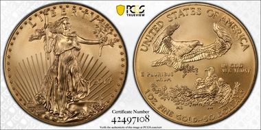 2017 $50 Gold Eagle MS69