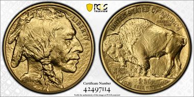 2013 $50 American Buffalo .9999 Fine Gold MS70