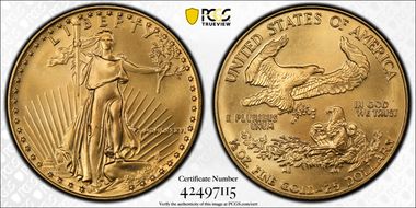 1986 $25 Gold Eagle MS69