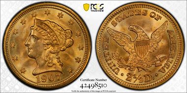 1907 $2.50 MS67+