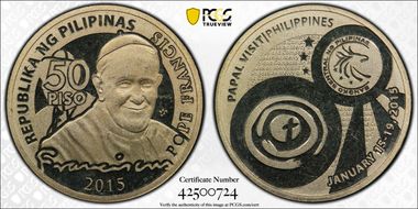 2015 50 Pi Papal Visit MS65