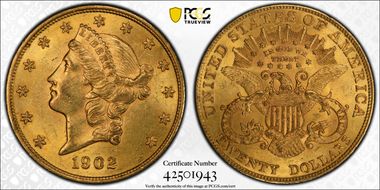 1902 $20 MS62