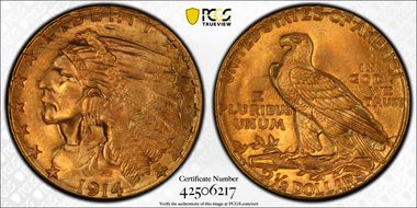 1914-D $2.50 MS64
