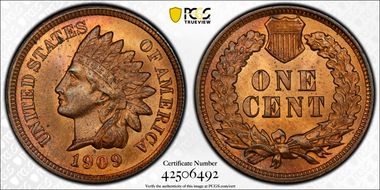 1909 1C Indian MS65RB