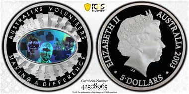 2003 $5 Volunteers PR69DCAM