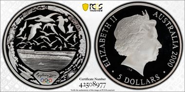 2000-C $5 Olympic - Birds PR69DCAM