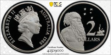 1988 $2 Silver PR69DCAM