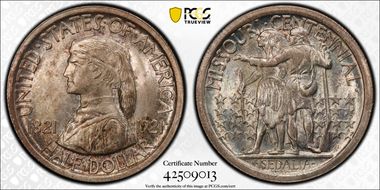 1921 50C Missouri MS66+