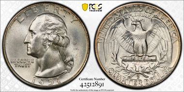 1951-D/D 25C RPM, FS-501 MS66+