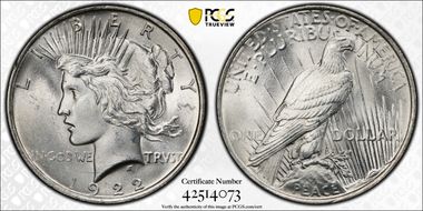 1922 $1 MS64
