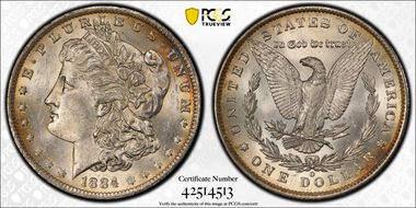 1884-O $1 MS62
