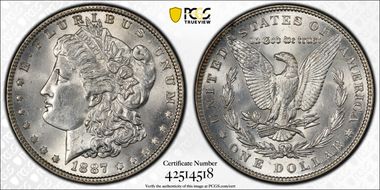 1887 $1 MS62