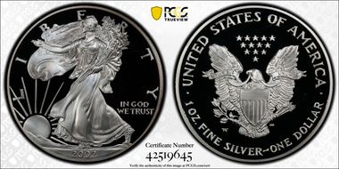 2002-W $1 Silver Eagle PR69DCAM