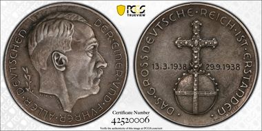 1938 Medal C-114 Ag Matte WIEN (A) 835 edge SP62