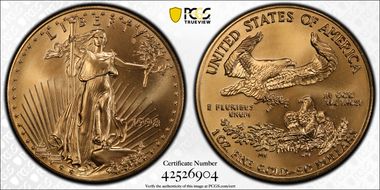 1998 $50 Gold Eagle MS68