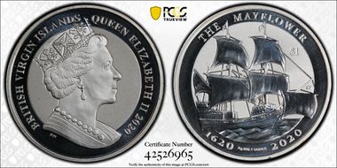 2020-PM $1 The Mayflower Silver Reverse Frosted MS70