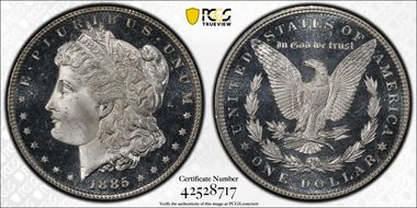 1885 $1 MS66DMPL