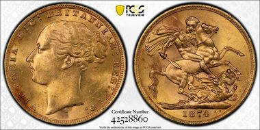 1874-S Sov S-3858A St. George MS63