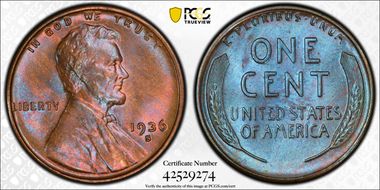 1936-S 1C MS66BN