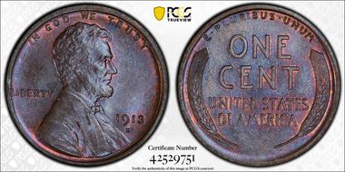 1913-D 1C MS65BN