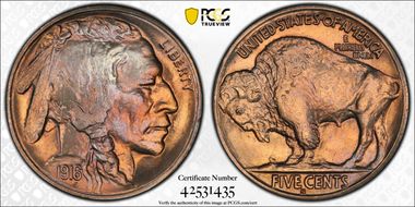 1916-S 5C MS66+