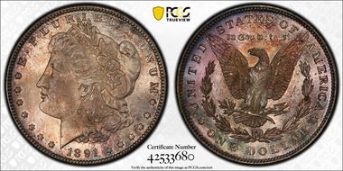 1891 $1 MS65