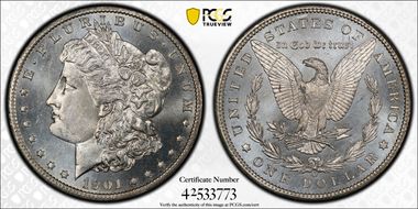 1901-O $1 MS65PL