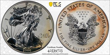2006-P $1 Eagle-20th Anniversary Reverse Proof PR69