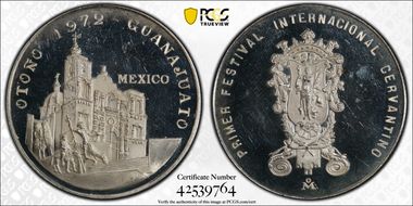 1972-Mo Medal Guanajuato Cervantino Fest. Ag MS64
