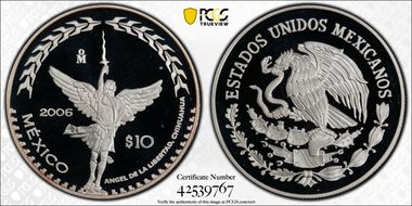 2006-Mo 10 Peso Chihuahua KM-774  Ag PR69DCAM