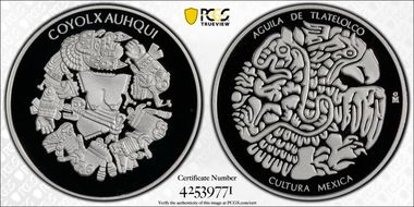 (2019)-Mo Medal Aguila de Tlatelolco Coyolxauhqui Ag PR69DCAM