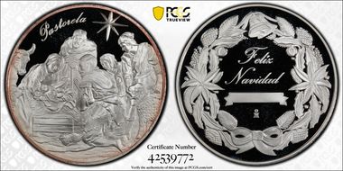 No Date-Mo Medal Pastorela Silver PR69DCAM