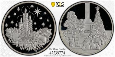 No Date-Mo Medal Santa Claus Ag PR67DCAM